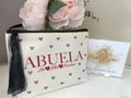 Neceser personalizado Abuela con nombres Ale, Alba y Ariadna